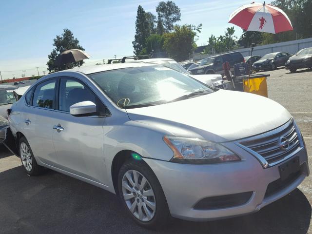 3N1AB7AP3FL641581 - 2015 NISSAN SENTRA S SILVER photo 1