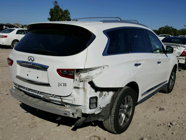 5N1AL0MN5DC336843 - 2013 INFINITI JX35 WHITE photo 4