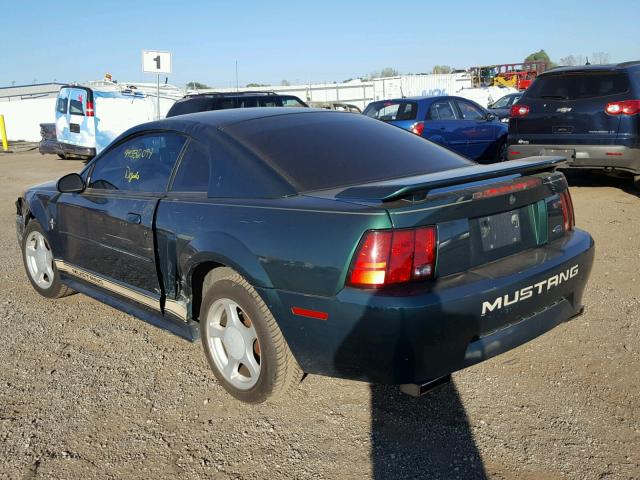 1FAFP40412F111825 - 2002 FORD MUSTANG GREEN photo 3