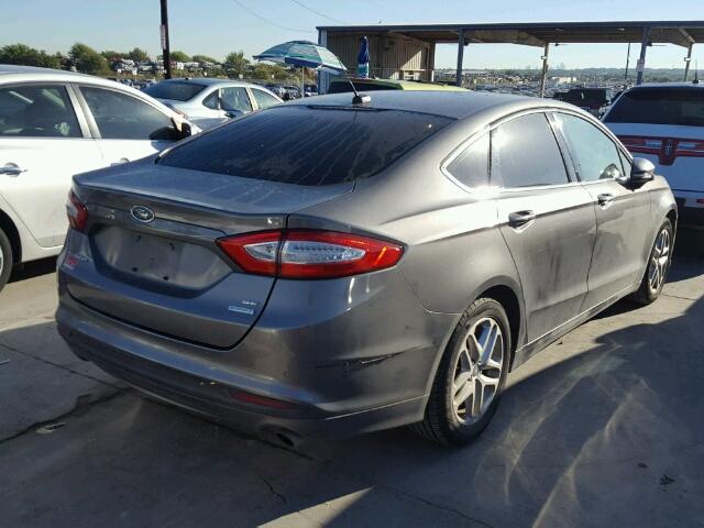 3FA6P0HR8DR158980 - 2013 FORD FUSION SE GRAY photo 4