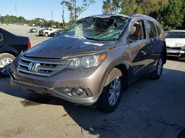 5J6RM3H71DL047227 - 2013 HONDA CR-V EXL GRAY photo 2