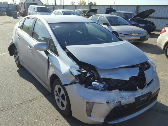 JTDKN3DUXD5625572 - 2013 TOYOTA PRIUS SILVER photo 1