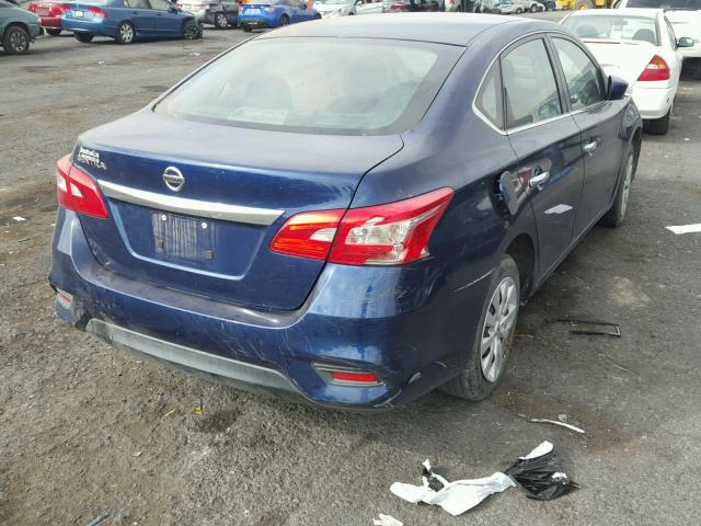 3N1AB7AP2GY222819 - 2016 NISSAN SENTRA S BLUE photo 4