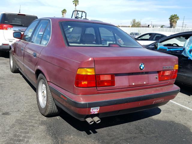 WBAHD2319MBF69995 - 1991 BMW 535 I AUTO RED photo 3