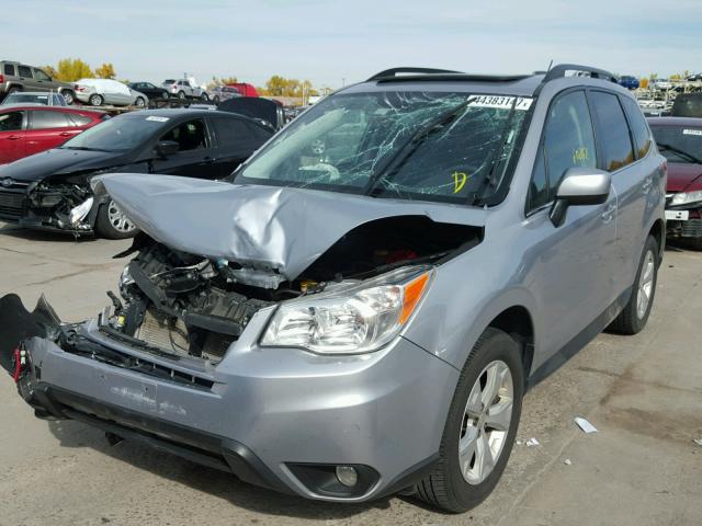 JF2SJAJC3EH515413 - 2014 SUBARU FORESTER 2 SILVER photo 2