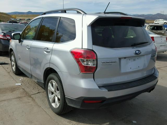 JF2SJAJC3EH515413 - 2014 SUBARU FORESTER 2 SILVER photo 3