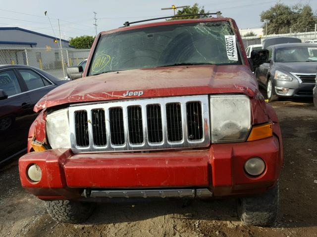 1J8HG58276C295907 - 2006 JEEP COMMANDER ბურგუნდია ფოტო 10