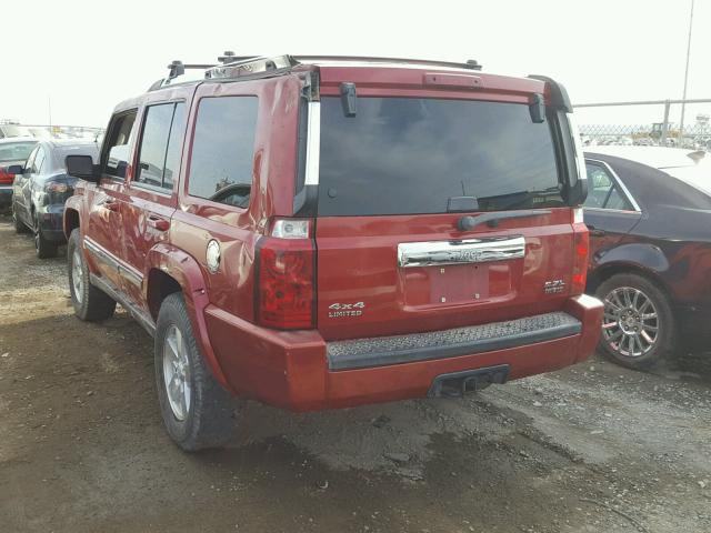 1J8HG58276C295907 - 2006 JEEP COMMANDER BURGUNDY photo 3