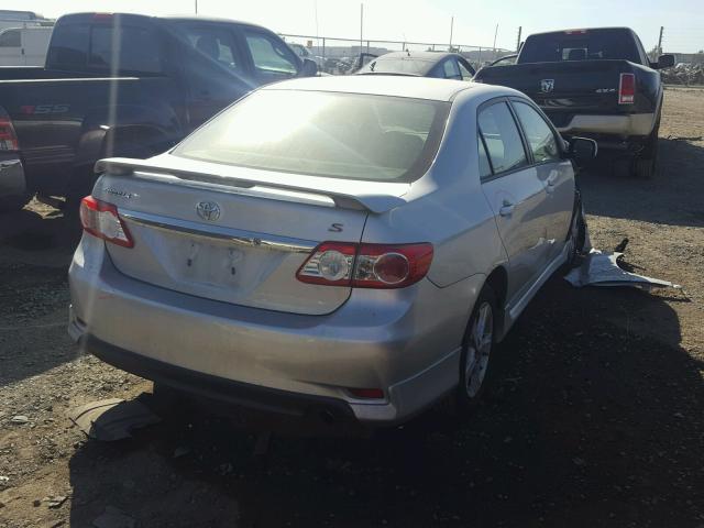 5YFBU4EE4CP028421 - 2012 TOYOTA COROLLA BA SILVER photo 4