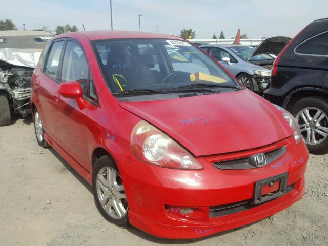 JHMGD38658S059265 - 2008 HONDA FIT SPORT RED photo 1