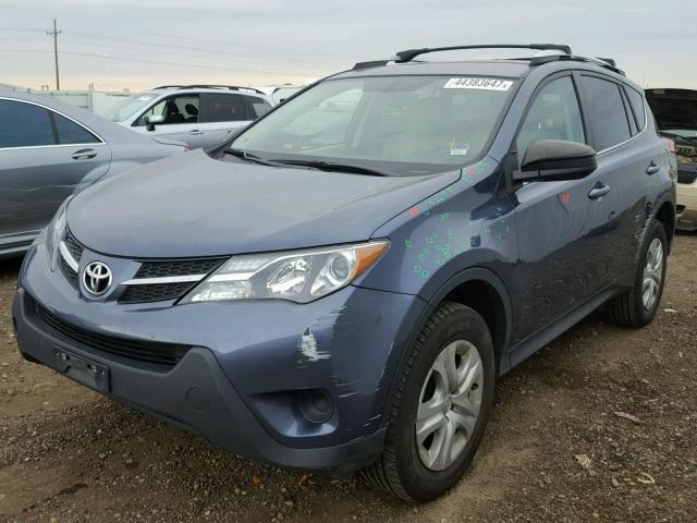 2T3BFREV5DW096015 - 2013 TOYOTA RAV4 BLUE photo 2