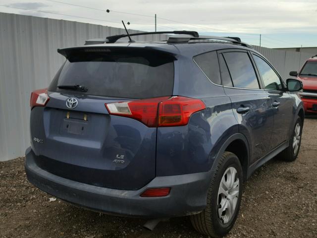 2T3BFREV5DW096015 - 2013 TOYOTA RAV4 BLUE photo 4