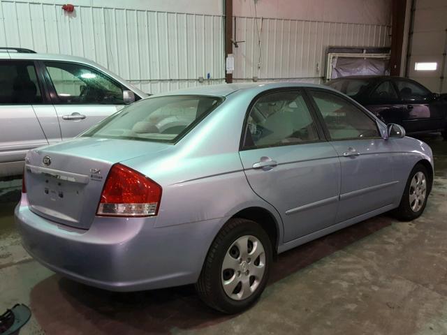 KNAFE121275459791 - 2007 KIA SPECTRA EX BLUE photo 4