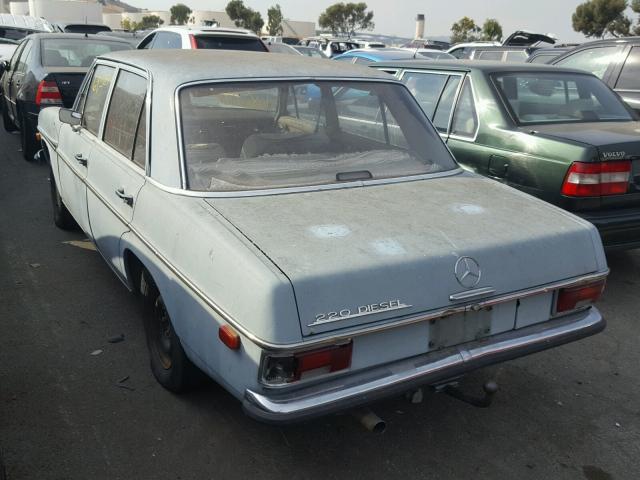 11511010009786 - 1968 MERCEDES-BENZ 200D BLUE photo 3