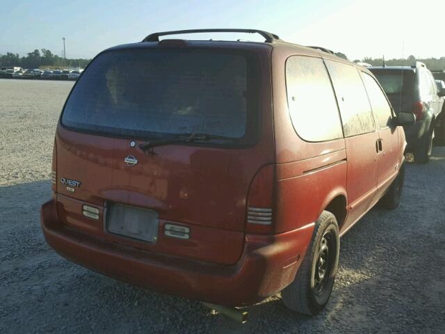 4N2DN111XVD856757 - 1997 NISSAN QUEST XE RED photo 4