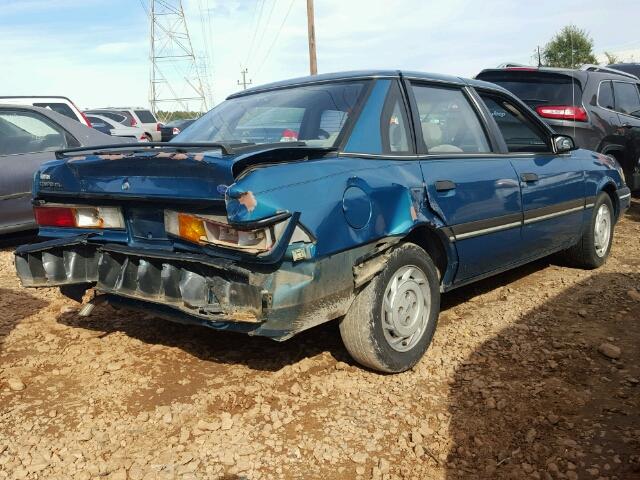 2FAPP36X2MB175022 - 1991 FORD TEMPO GL BLUE photo 4