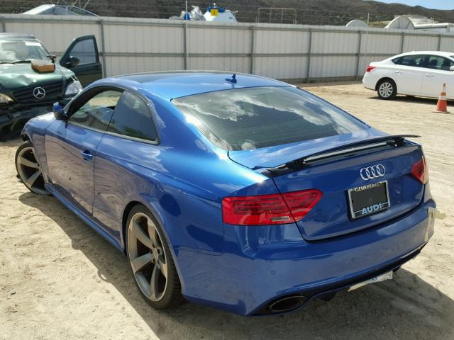 WUAC6AFR6EA900896 - 2014 AUDI RS5 BLUE photo 3