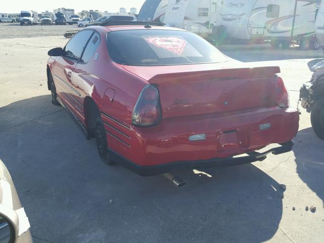 2G1WZ121249344283 - 2004 CHEVROLET MONTE CARL RED photo 3