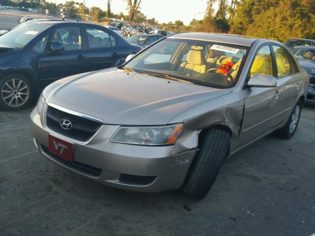 5NPET46C88H317190 - 2008 HYUNDAI SONATA GLS GOLD photo 2