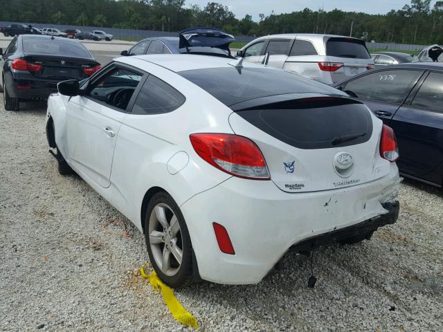 KMHTC6AD1DU156048 - 2013 HYUNDAI VELOSTER B WHITE photo 3