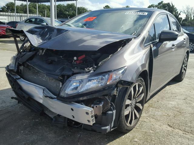 2HGFB2F93EH505816 - 2014 HONDA CIVIC EXL BROWN photo 2