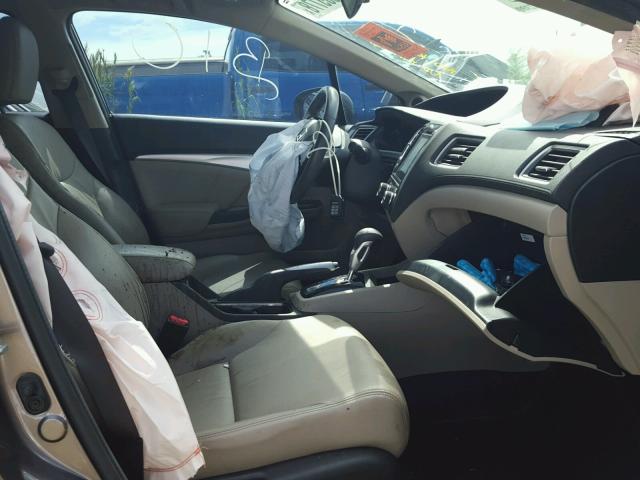 2HGFB2F93EH505816 - 2014 HONDA CIVIC EXL 棕色 照片 5