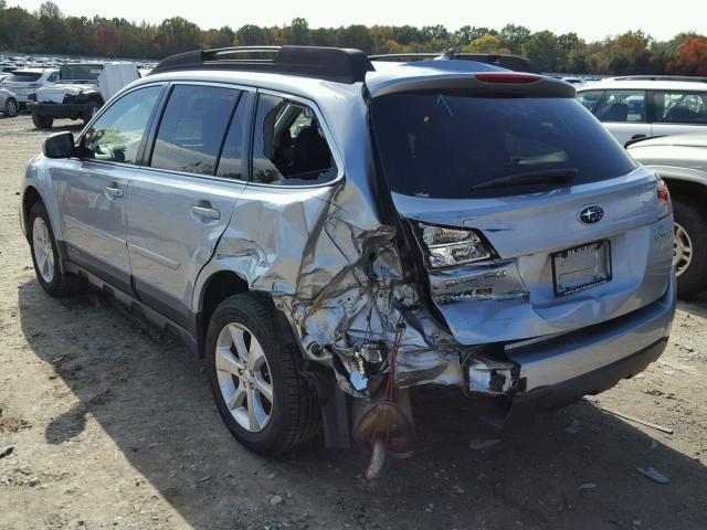 4S4BRBKC9D3320239 - 2013 SUBARU OUTBACK SILVER photo 3