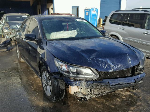 1HGCR2F36EA291106 - 2014 HONDA ACCORD LX BLUE photo 1