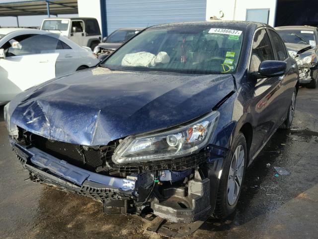 1HGCR2F36EA291106 - 2014 HONDA ACCORD LX BLUE photo 2