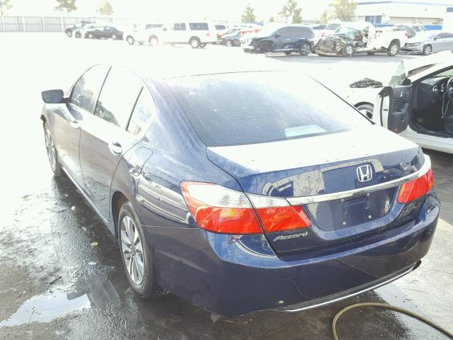 1HGCR2F36EA291106 - 2014 HONDA ACCORD LX BLUE photo 3