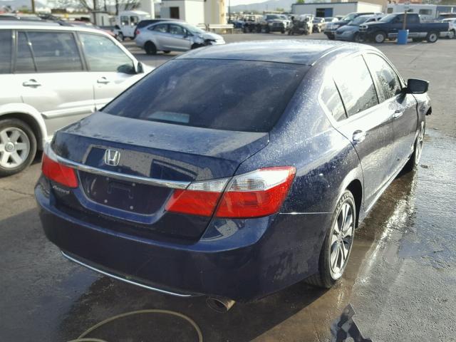 1HGCR2F36EA291106 - 2014 HONDA ACCORD LX BLUE photo 4