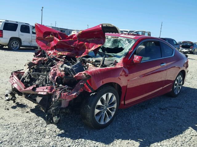 1HGCT1B82EA005572 - 2014 HONDA ACCORD EXL RED photo 2