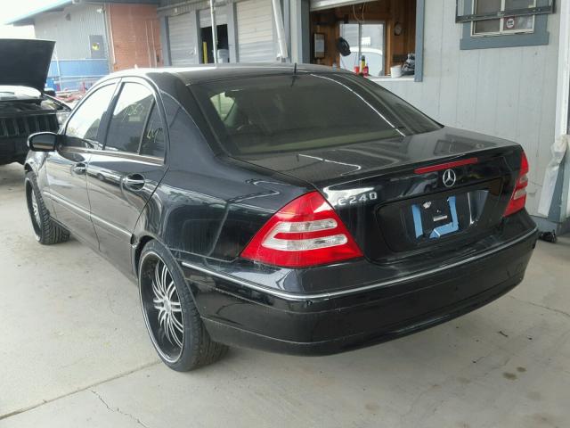 WDBRF61JX1F065158 - 2001 MERCEDES-BENZ C 240 BLACK photo 3