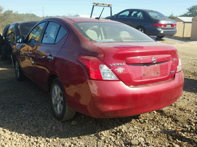 3N1CN7AP8CL806553 - 2012 NISSAN VERSA S RED photo 3