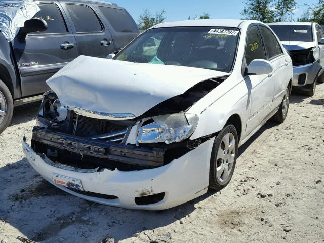 KNAFE121785491492 - 2008 KIA SPECTRA WHITE photo 2