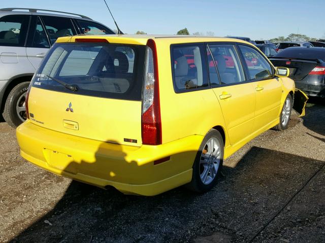 JA3AD69F44U034913 - 2004 MITSUBISHI LANCER YELLOW photo 4