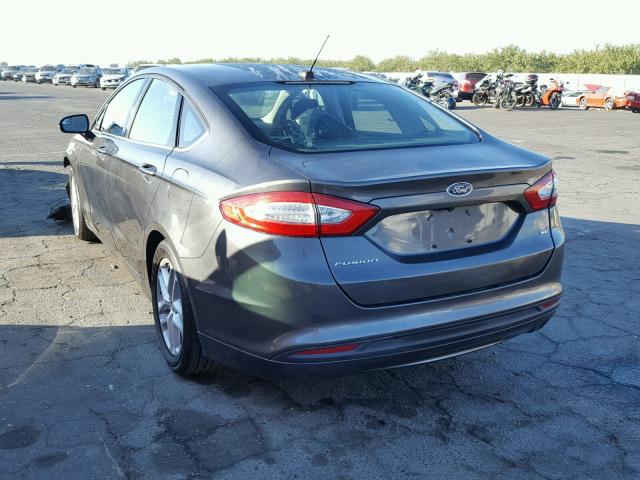 3FA6P0H71GR149198 - 2016 FORD FUSION SE CHARCOAL photo 3