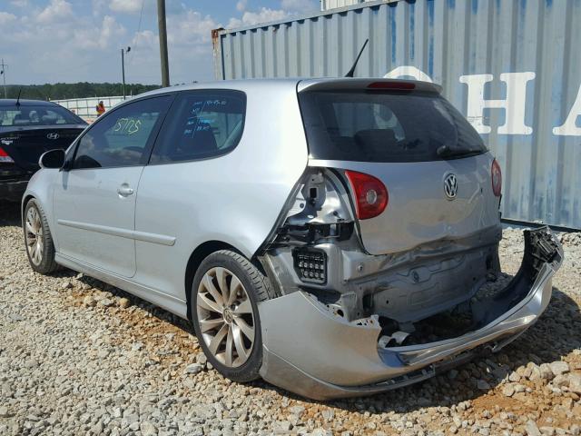 WVWAR71K67W043784 - 2007 VOLKSWAGEN RABBIT SILVER photo 3