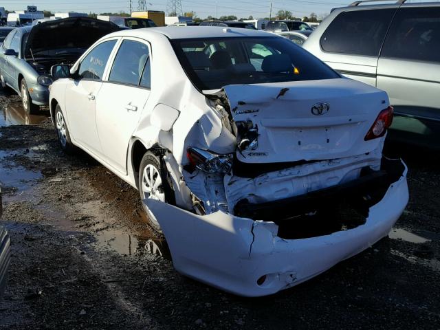 2T1BU4EE5AC403357 - 2010 TOYOTA COROLLA WHITE photo 3