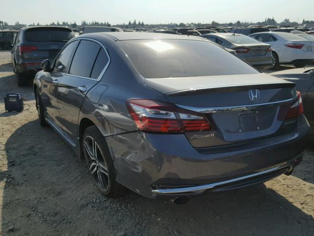 1HGCR2F5XHA097765 - 2017 HONDA ACCORD CHARCOAL photo 3