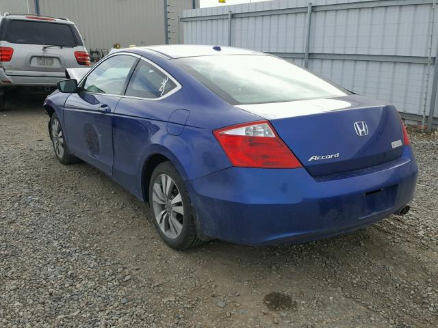 1HGCS1B88AA021739 - 2010 HONDA ACCORD EXL BLUE photo 3