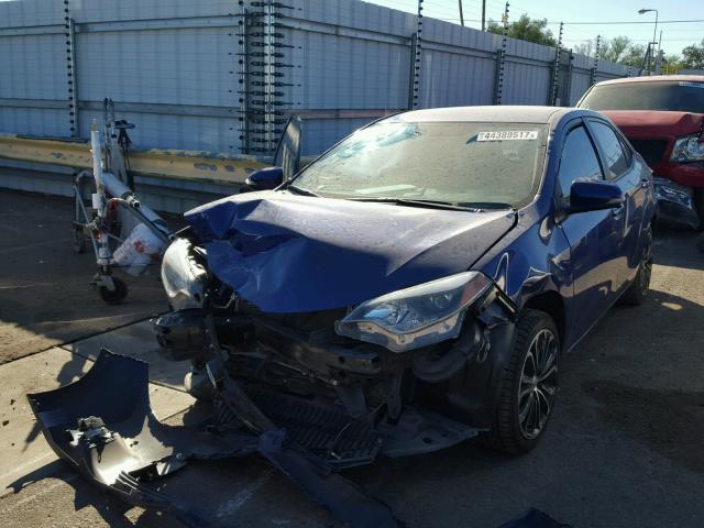 5YFBURHEXEP118913 - 2014 TOYOTA COROLLA L BLUE photo 2