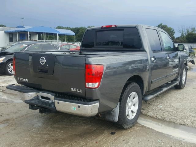 1N6AA07A66N511964 - 2006 NISSAN TITAN XE GRAY photo 4