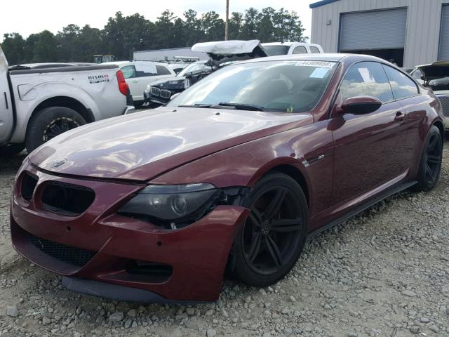 WBSEH93547B798147 - 2007 BMW M6 MAROON photo 2