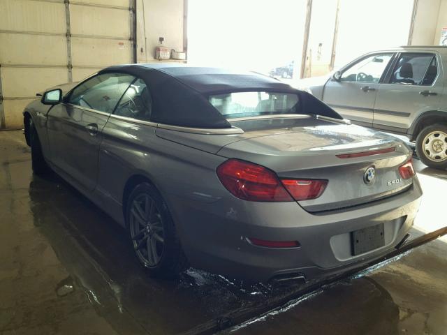 WBALZ5C50CC619642 - 2012 BMW 650 XI GRAY photo 3