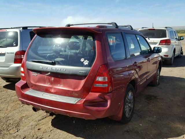 JF1SG69614G753294 - 2004 SUBARU FORESTER 2 RED photo 4