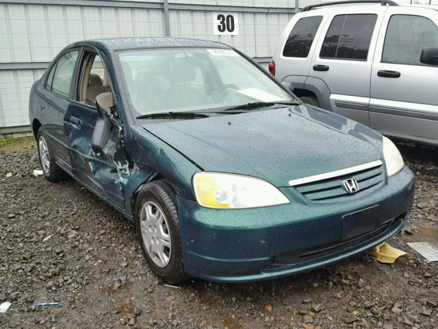 1HGES16512L080792 - 2002 HONDA CIVIC GREEN photo 1