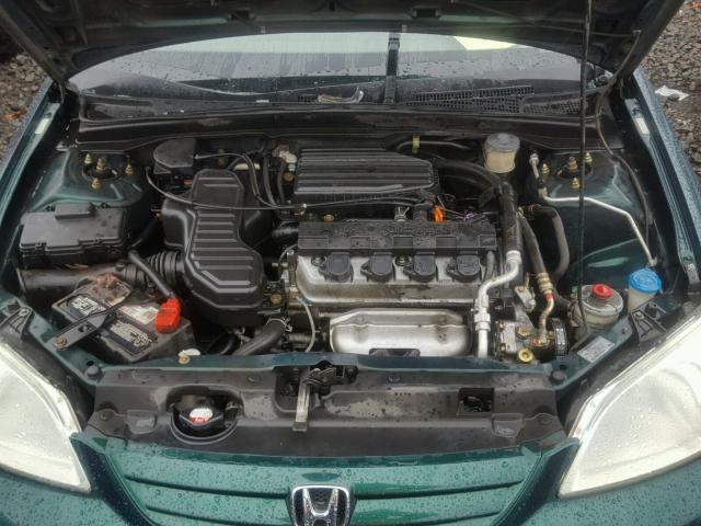 1HGES16512L080792 - 2002 HONDA CIVIC GREEN photo 7