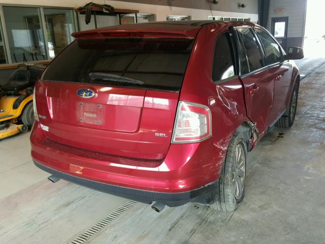 2FMDK39C67BA98899 - 2007 FORD EDGE SEL P RED photo 4