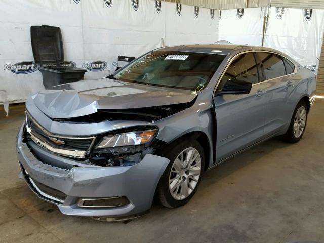 1G11X5SL7EU156176 - 2014 CHEVROLET IMPALA LS BLUE photo 2